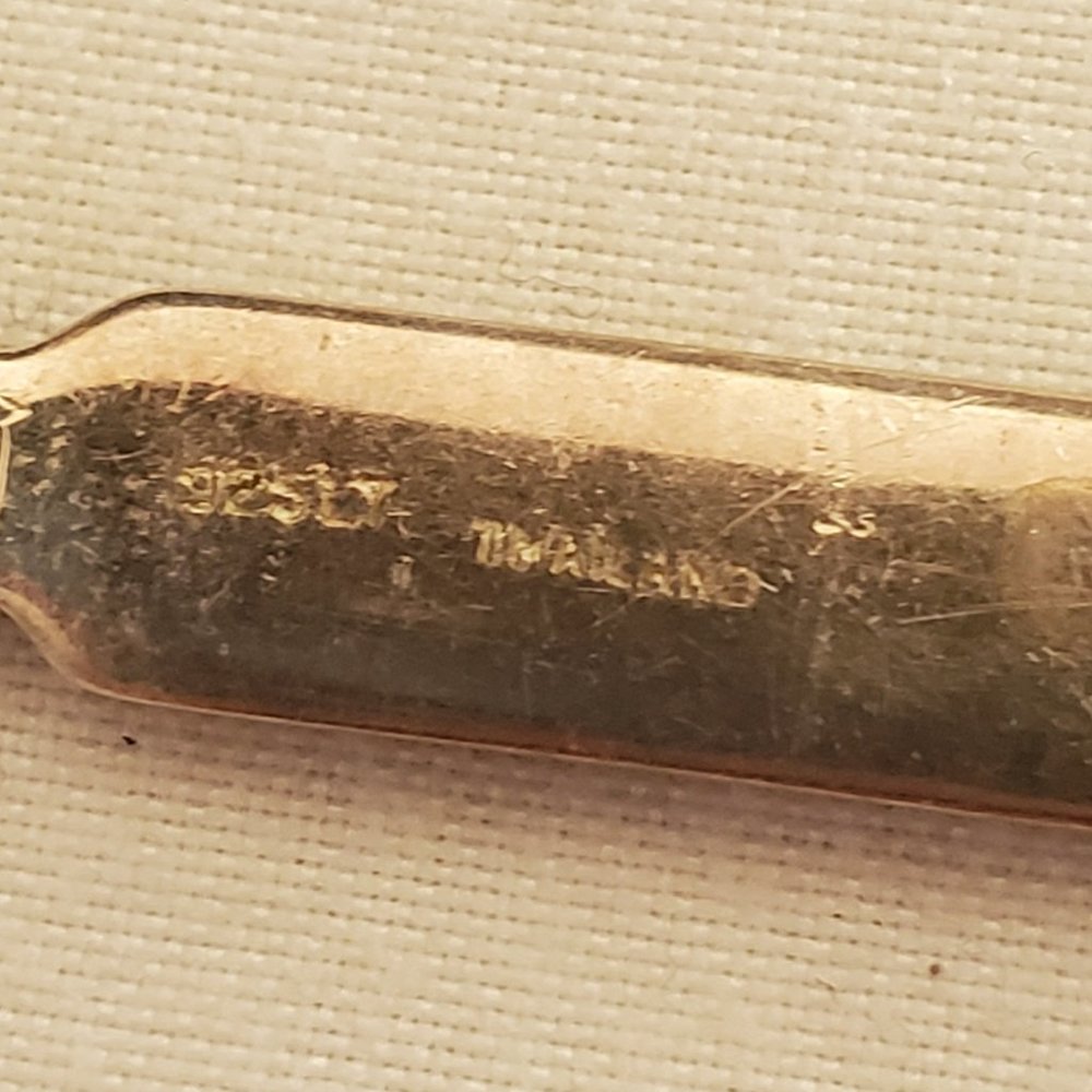 Vintage Silver Rectangle Dangle Earrings - image 2